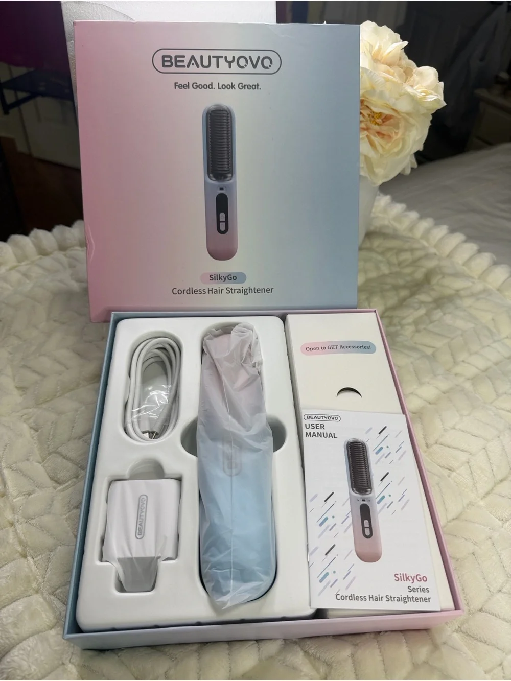 Beautyovo SilkyGo Cordless Hair Straightener Travel
